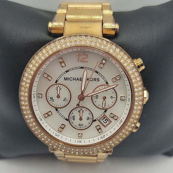 Michael Kors MK5491 Women's Stainless Steel Analog White Dial Quartz Watch BC658 - Picture 1 of 10